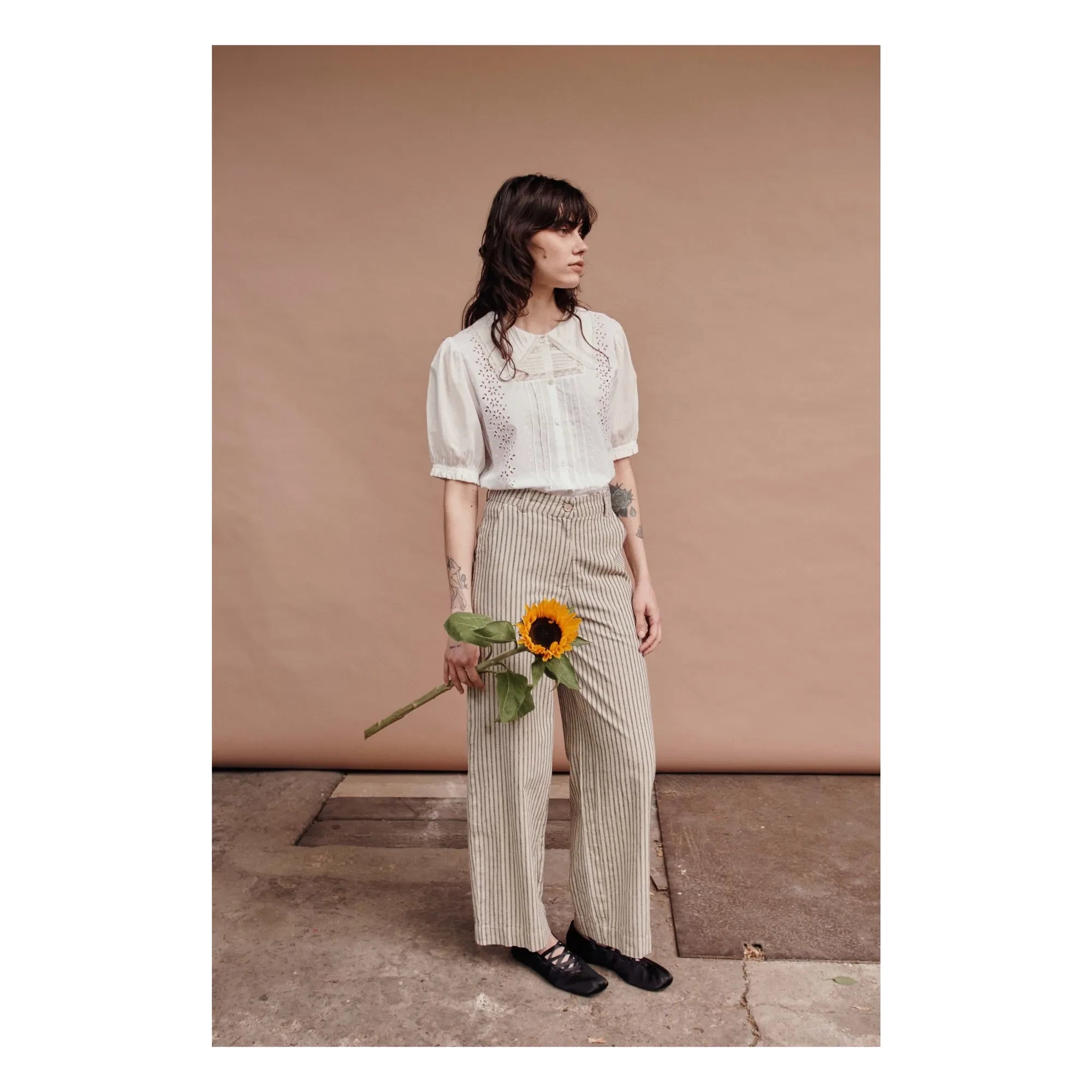 Emile et Ida - Vintage Pamuk Bluz | Krem