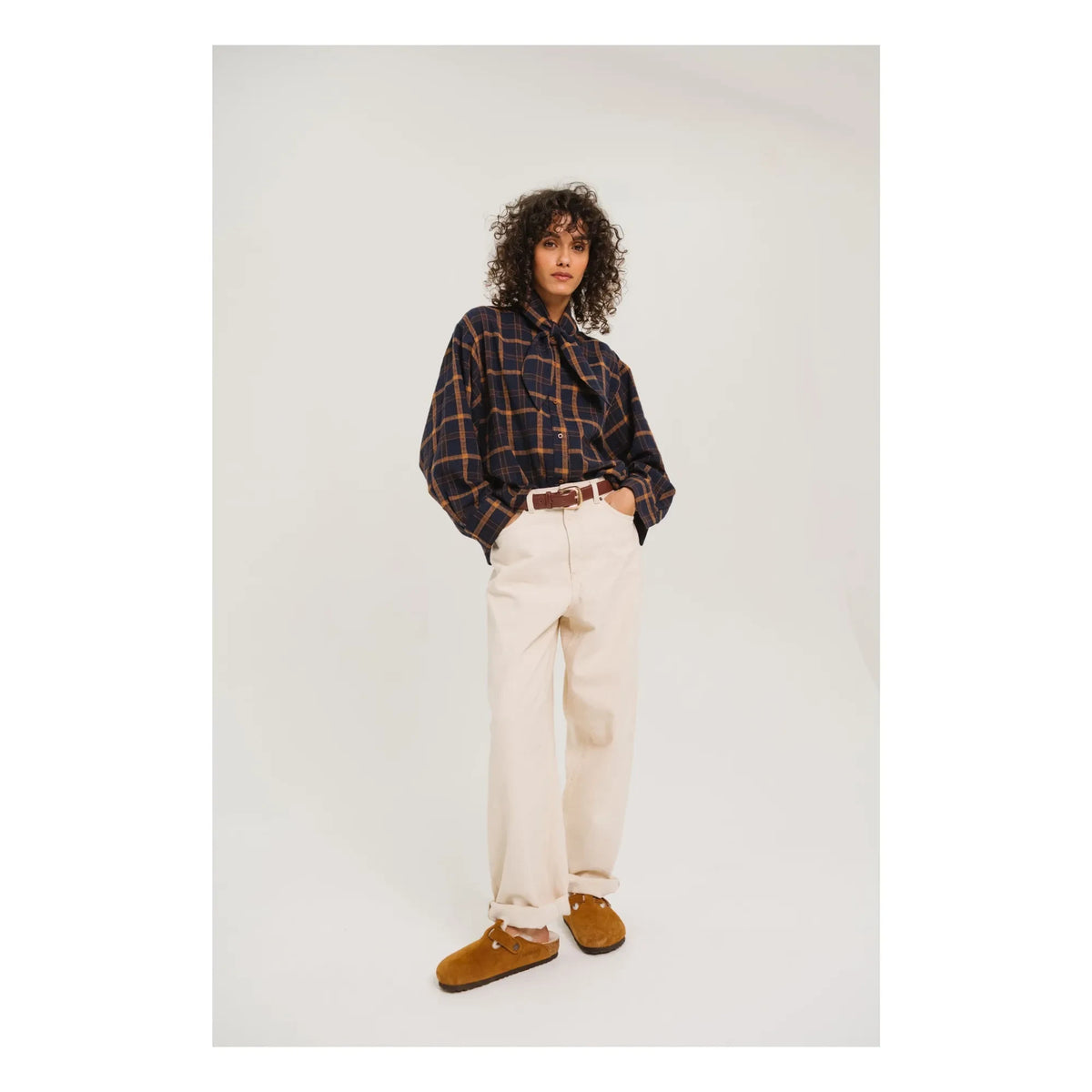 Sacrécoeur - Charlie scarf shirt | كحلي