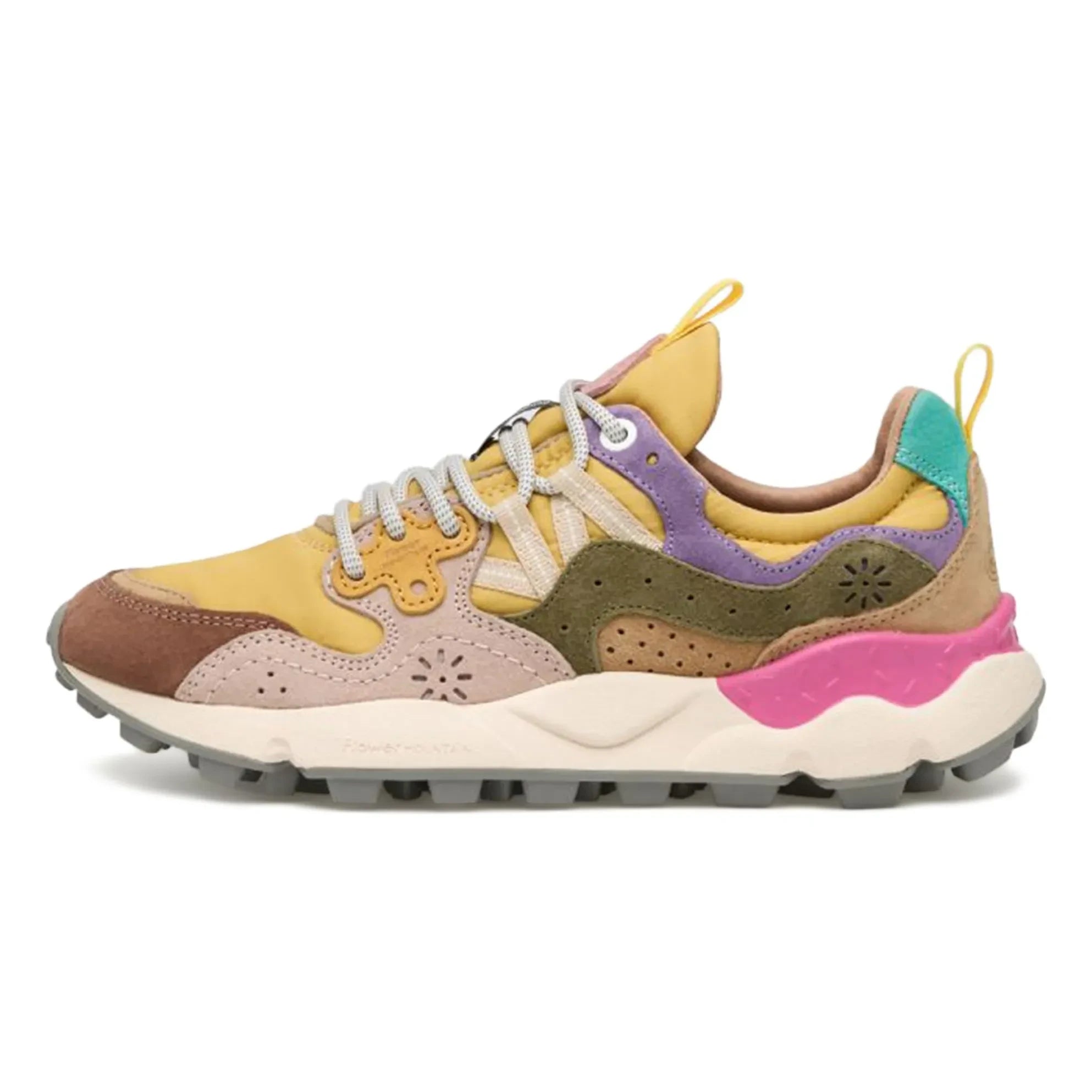 Flower Mountain - Yamano 3 Süet ve Naylon Sneaker | Hardal