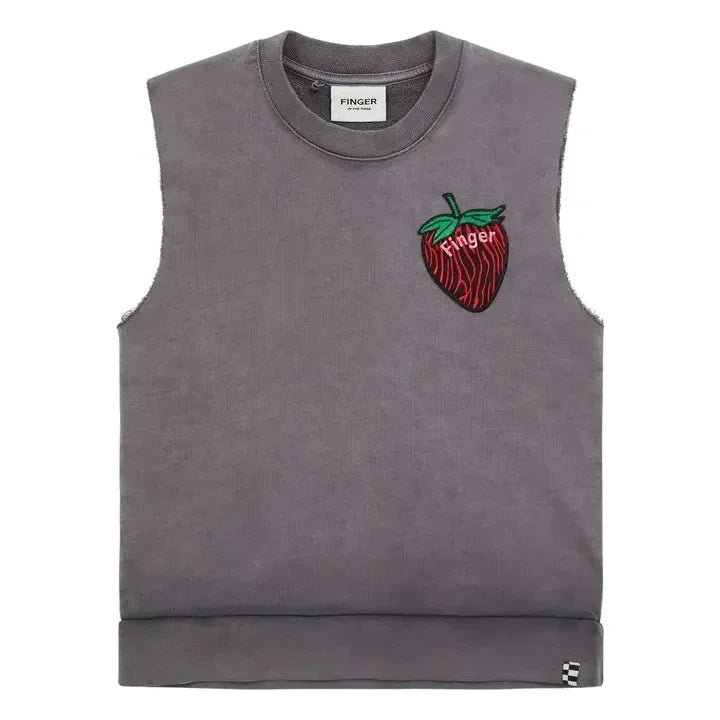 Finger in the nose - Clem organik pamuklu kolsuz sweatshirt | Kömür grisi