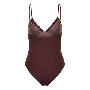 Anja Paris - Le Fabuleux Tek Parça Mayo | Koyu Kahverengi