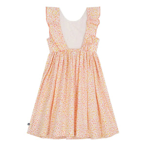 Petit Bateau - Organik Pamuk Poplin Puantiyeli Elbise | Coral