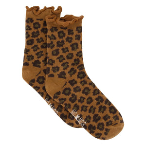 Bonton - Leopar çoraplar | Kahverengi