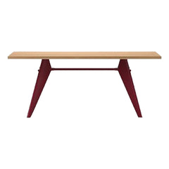 Vitra - EM Masa - Japon kırmızı kaide - Jean Prouvé, 1950 | Meşe