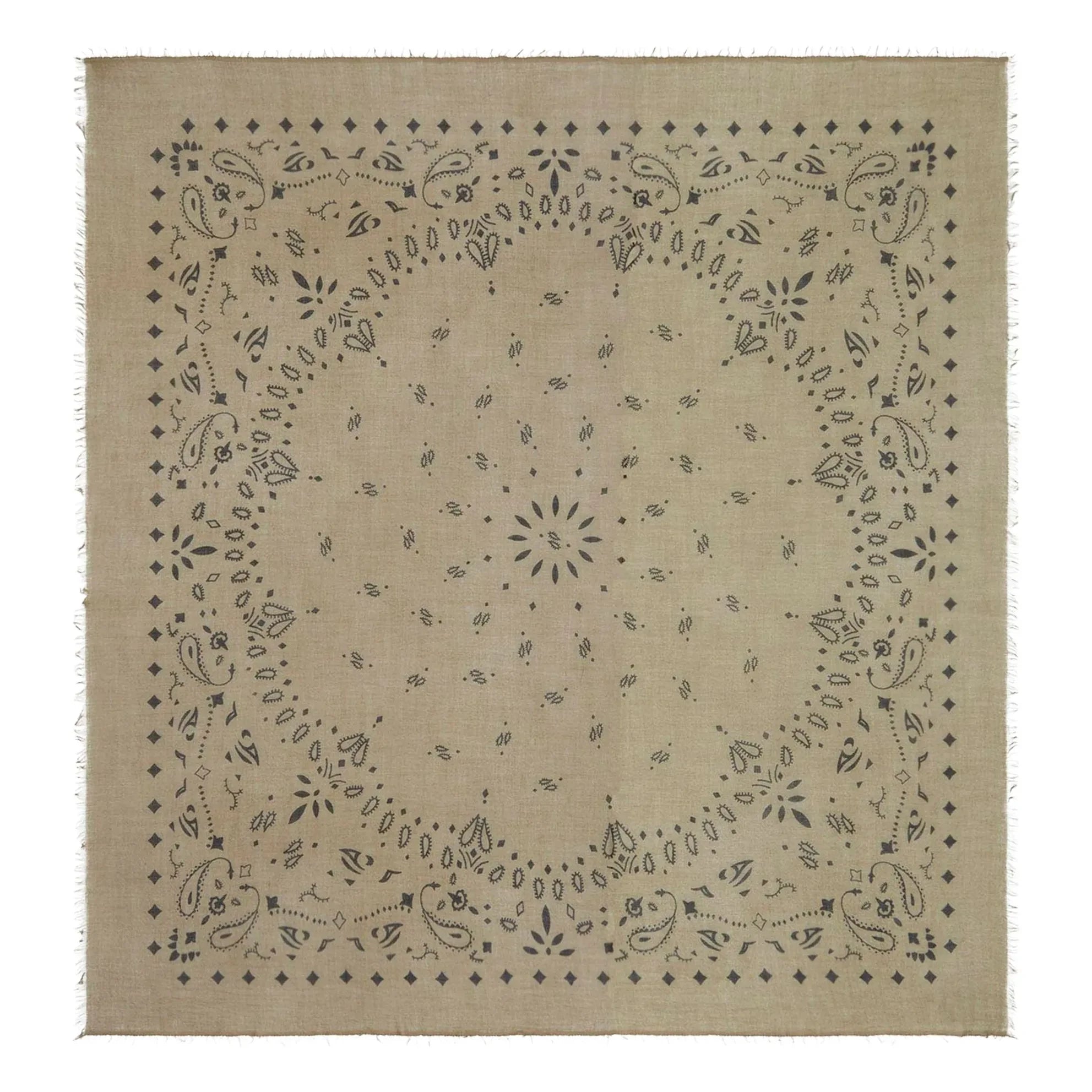 Kujten - Effy Kaşmir Voile Bandana | Marled haki