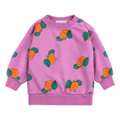 Bobo Choses - Organik pamuk turuncu sweatshirt | Mor