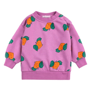 Bobo Choses - Organik pamuk turuncu sweatshirt | Mor