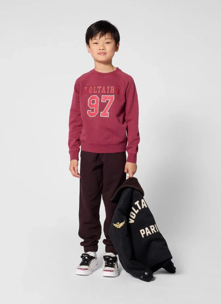 Zadig & Voltaire - Sweat Voltaire 97 Organik pamuk | Bordo
