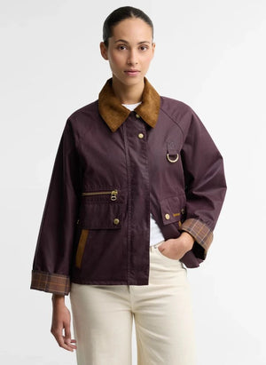 Barbour - Cottingham Yağlı Pamuk Ceket | Bordo