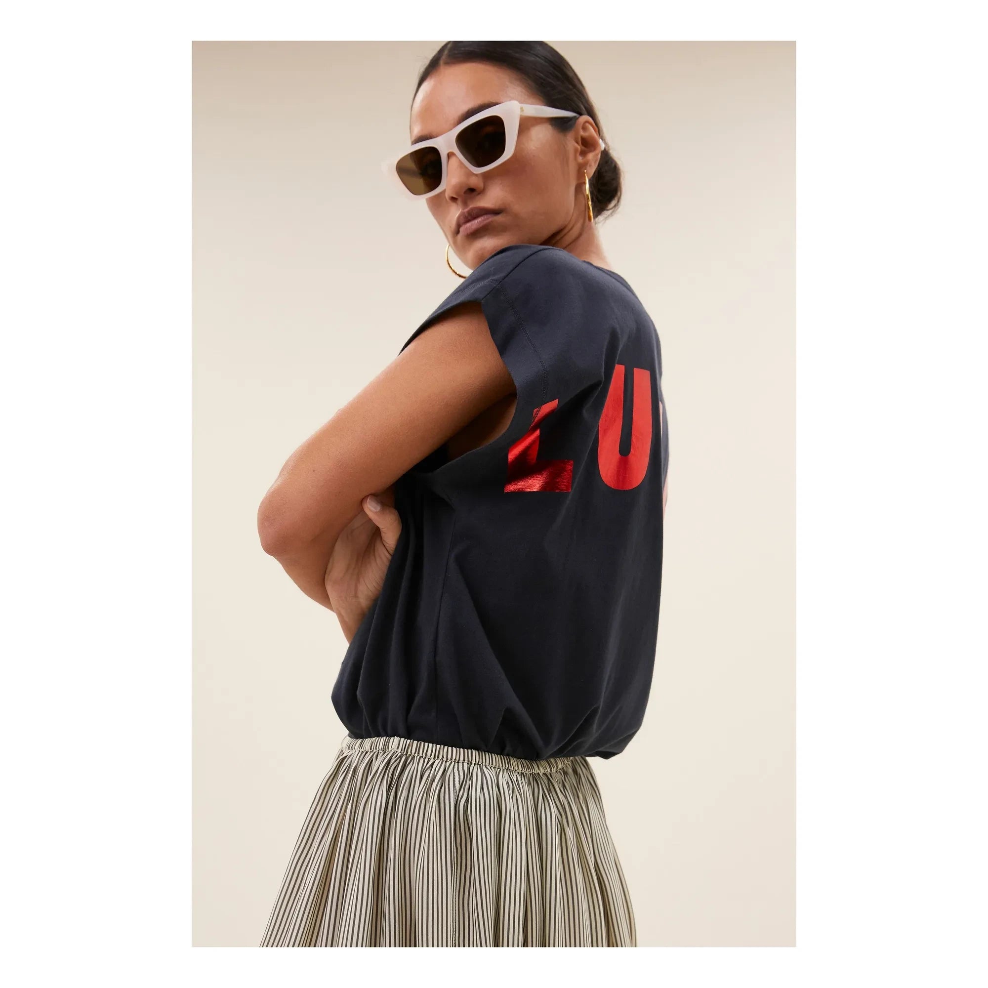 By Bar - Manson Lucky organik pamuk T-shirt | Gece mavisi