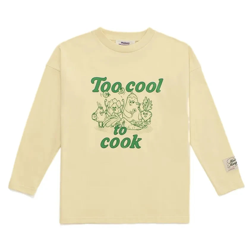 Maison Mangostan - Too Cool To Cook Tişört | Bej