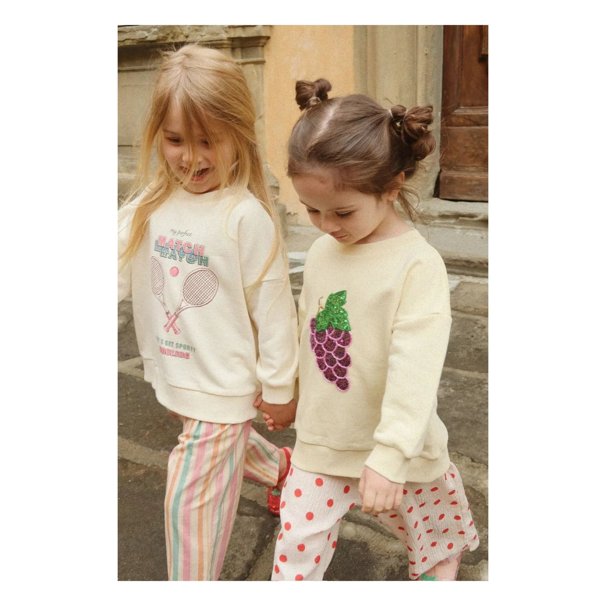 Konges Sløjd - Loupy Match organik pamuklu sweatshirt | Krem