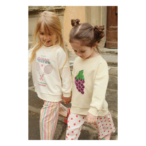 Konges Sløjd - Loupy Match organik pamuklu sweatshirt | Krem