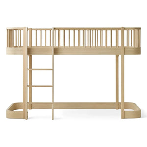 Oliver Furniture - Orijinal Alçak Loft Yatak, 90x200 cm | Meşe