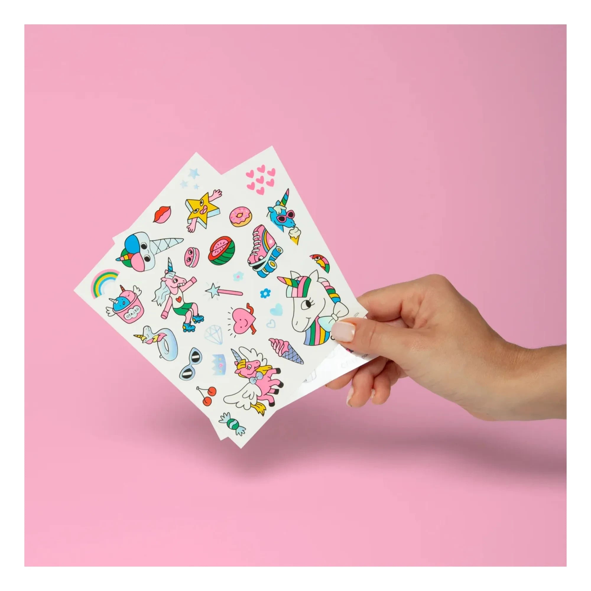 Omy - Lily geçici dövmeler | Pembe