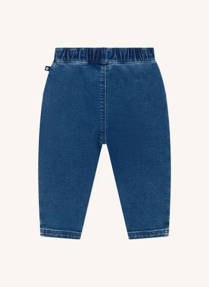Petit Bateau - Denim Mavisi Lap Polar Denim Harem Pantolon