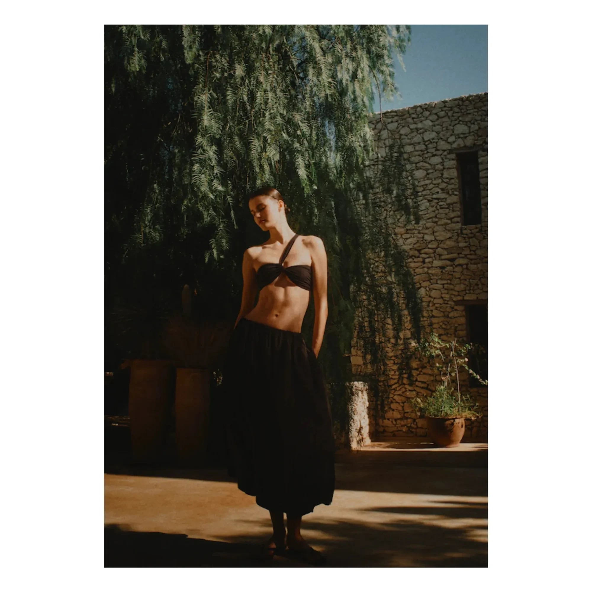 Vanessa Sposi - Poplin Etek | Siyah