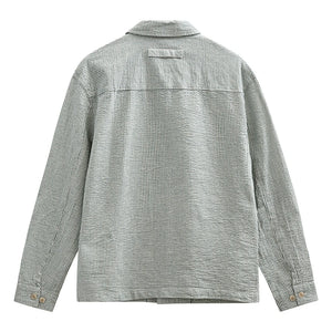 Anerkjendt - Akodin çizgili overshirt | Açık gri