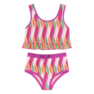 My First Cantê - Mila Soyut Dokulu Volanlı Mayo | Pembe