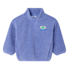 American Vintage - Hoktown Geri Dönüştürülmüş Elyaf Sherpa Yarım Fermuarlı Sweat Üstü | Mor