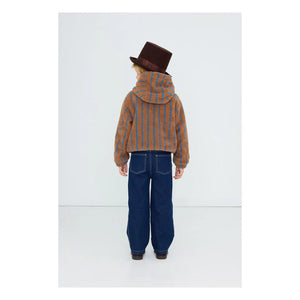 Tinycottons - Çizgili Sherpa Tarzı Ceket | Kahverengi