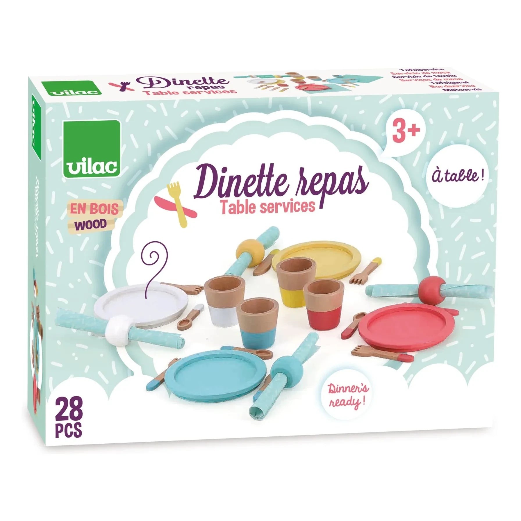 Vilac - Ahşap yemek seti