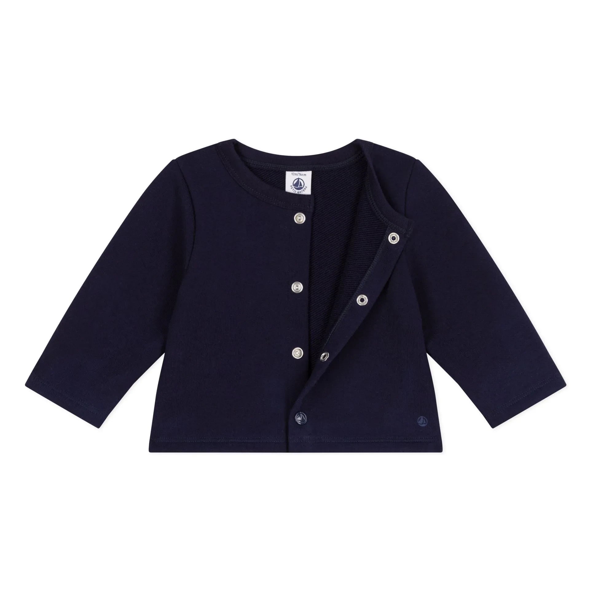 Petit Bateau - Organik pamuk hırka | Gece mavisi