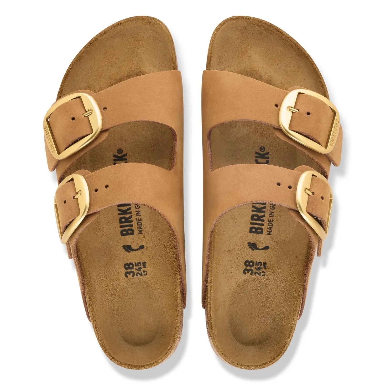 BIRKENSTOCK - Arizona Big Buckle Nubuk Sandalet | Camel