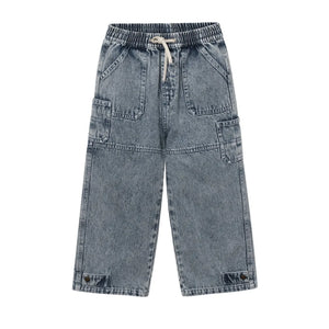 Goldie + Ace - Solda Belli Olmayan Cargo Jeans | Mavi