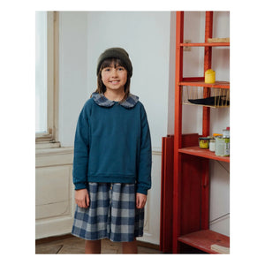 Matona - Carreaux Flanel Tencel Elbise | Mavi