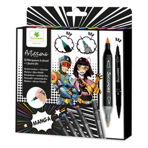 Sycomore - 10 alkol bazlı marker + 1 ince keçeli kalem