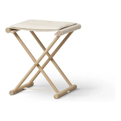 Oliver Furniture - Meşe ve kanvastan küçük kamp taburesi