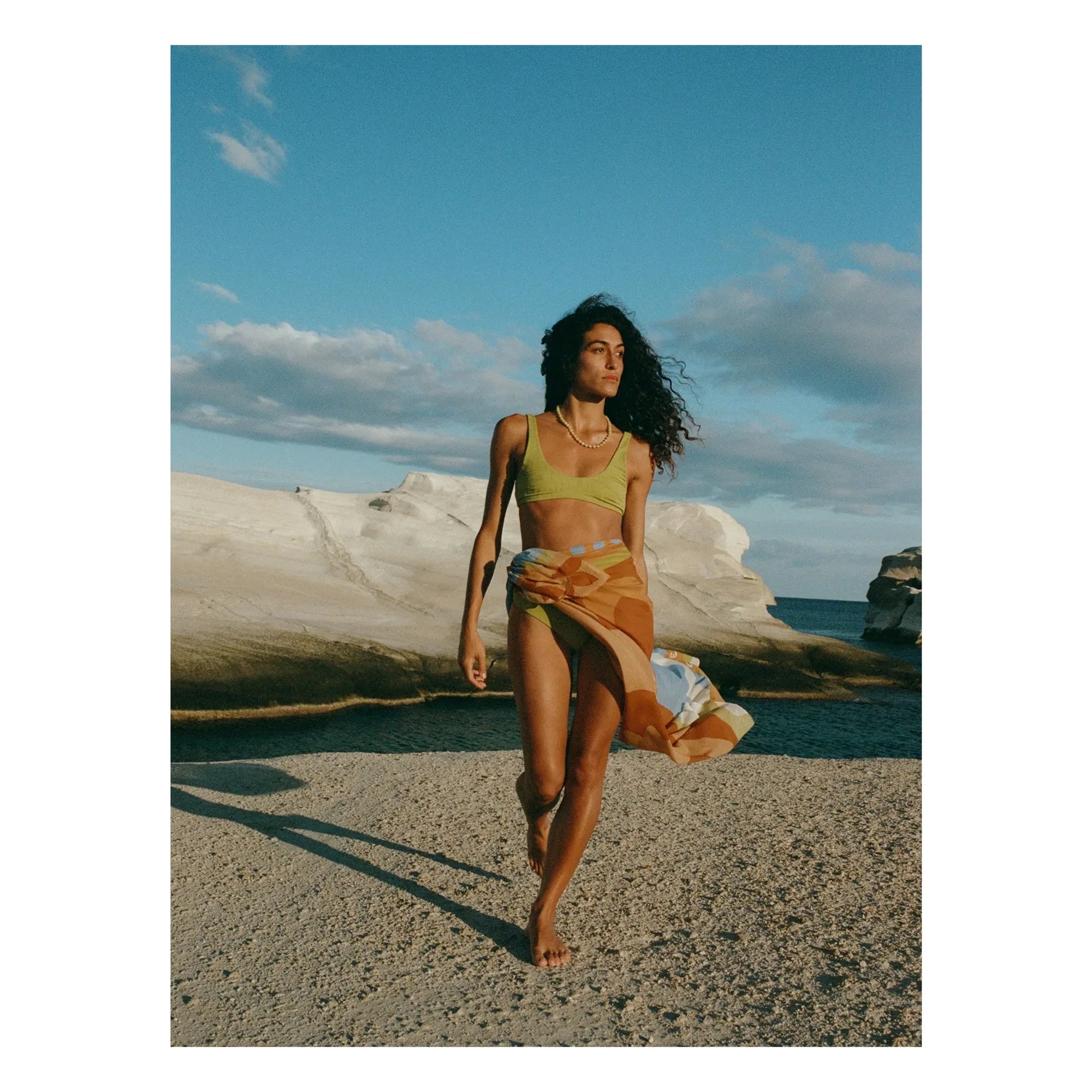 Soleil Soleil - Kare pareo | Mavi