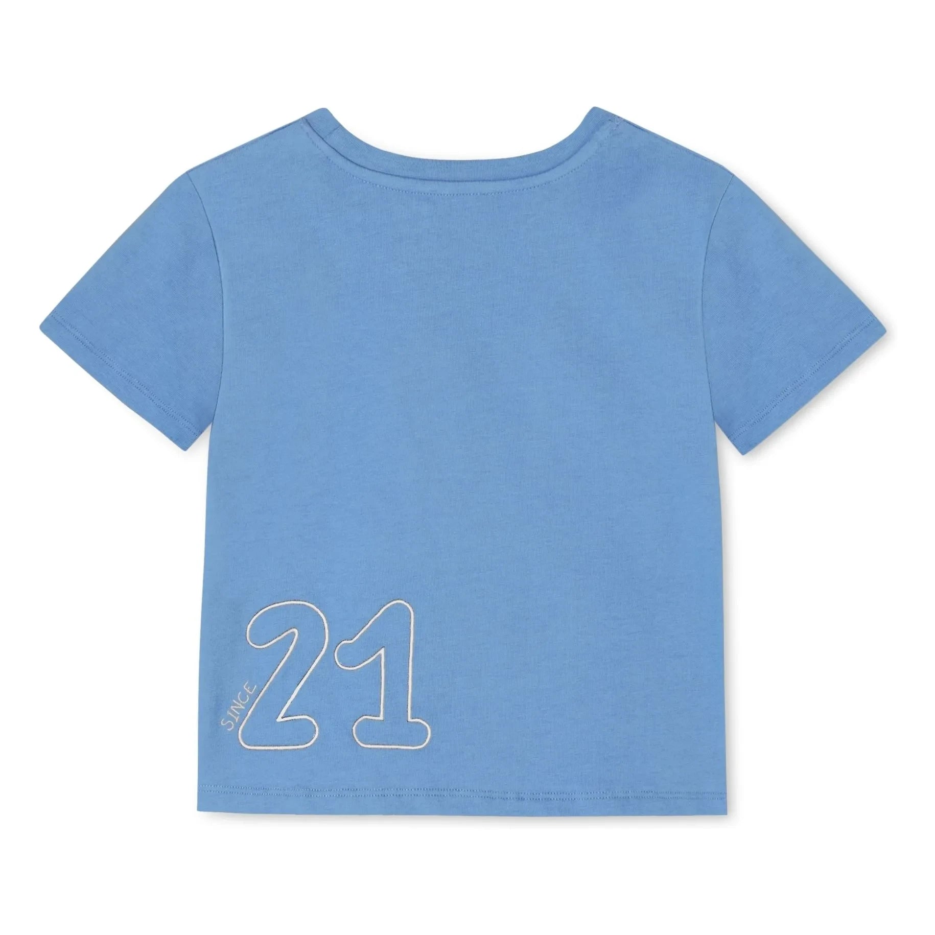 Fliink - Sommer Club organik pamuklu T-shirt | Azure mavi
