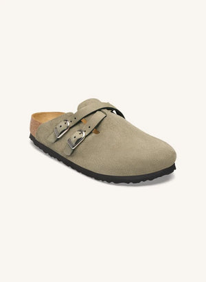 BIRKENSTOCK - Blair شباشب من الشمواه | بني رمادي