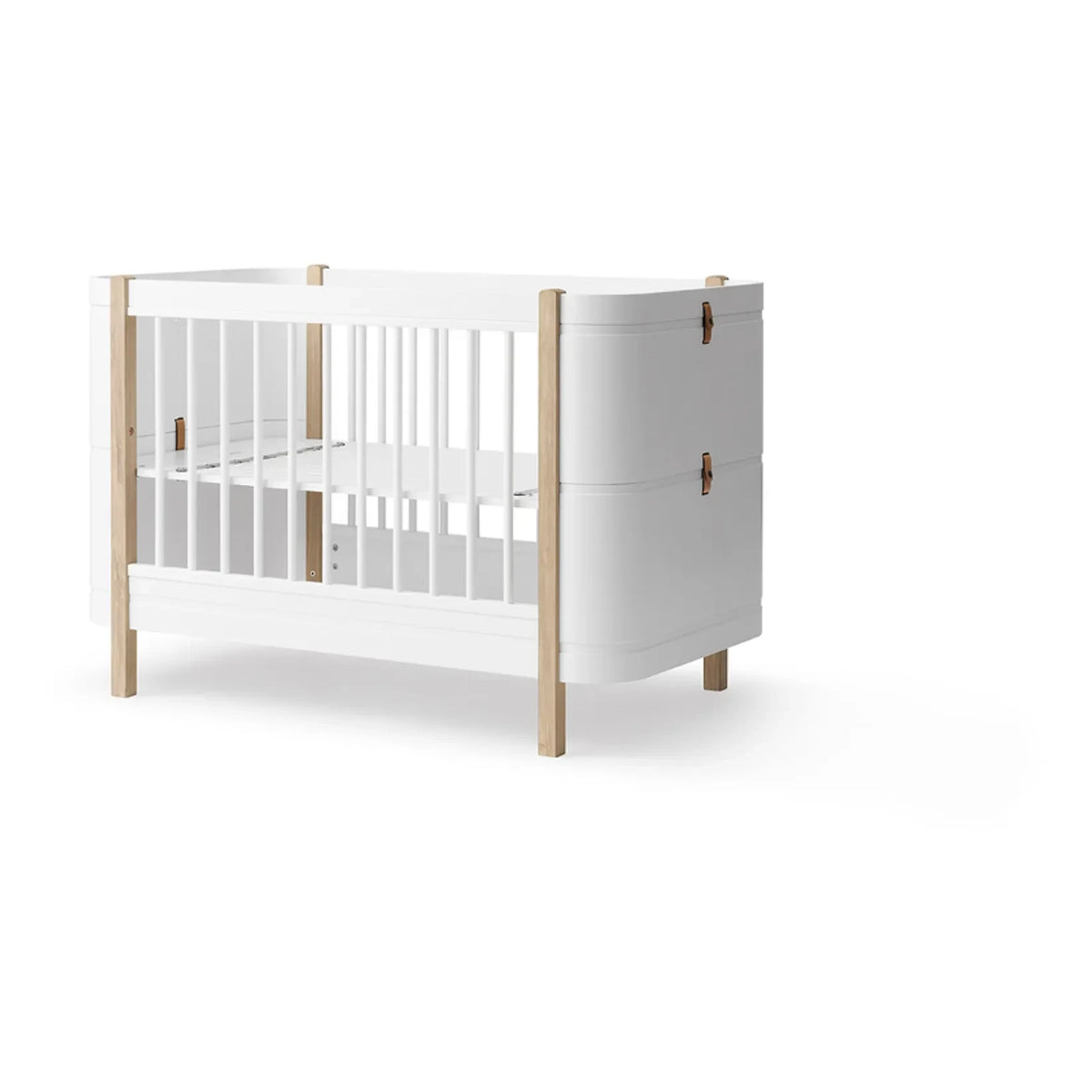 Oliver Furniture - سرير مهد Mini+ من خشب البلوط، بدون طقم جونيور