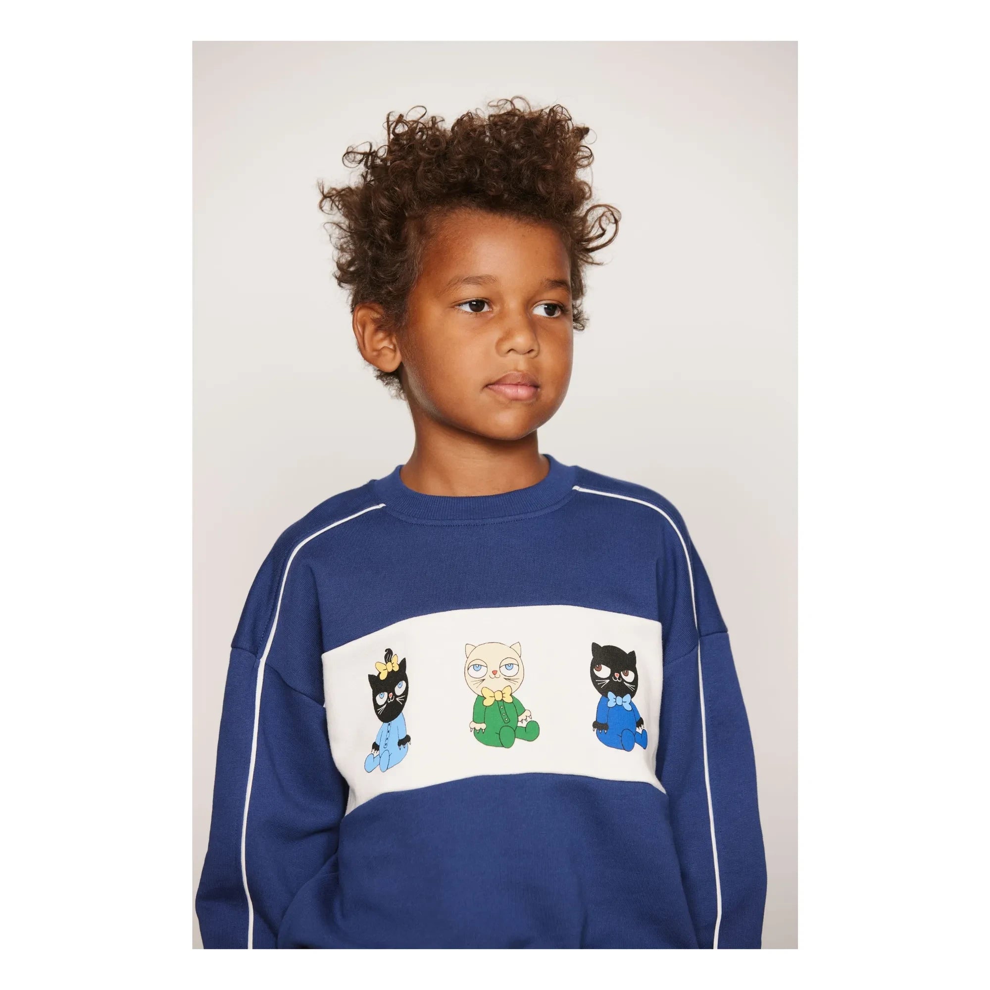 Mini Rodini - Organik Pamuklu Sweat Animals | Koyu Mavi