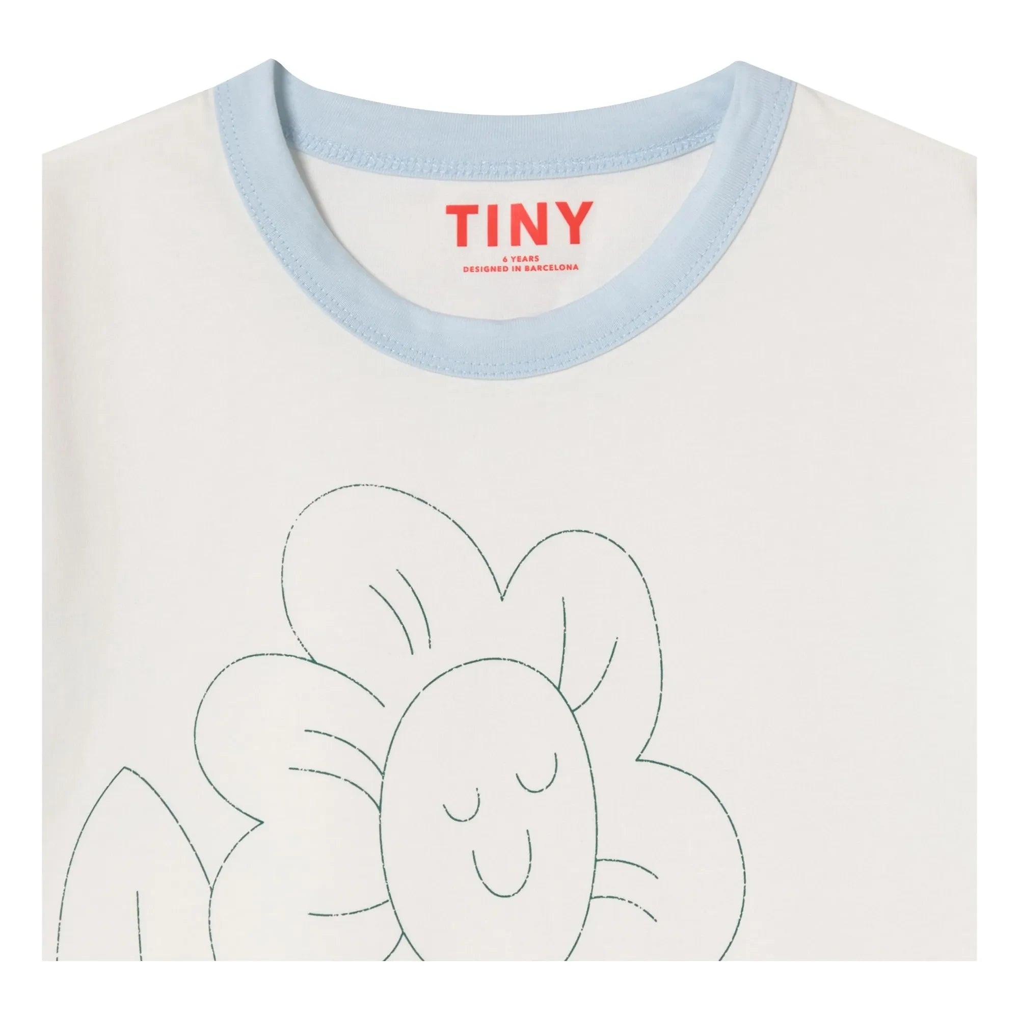 Tinycottons - Fleur Coton Bio Tişört | Beyaz