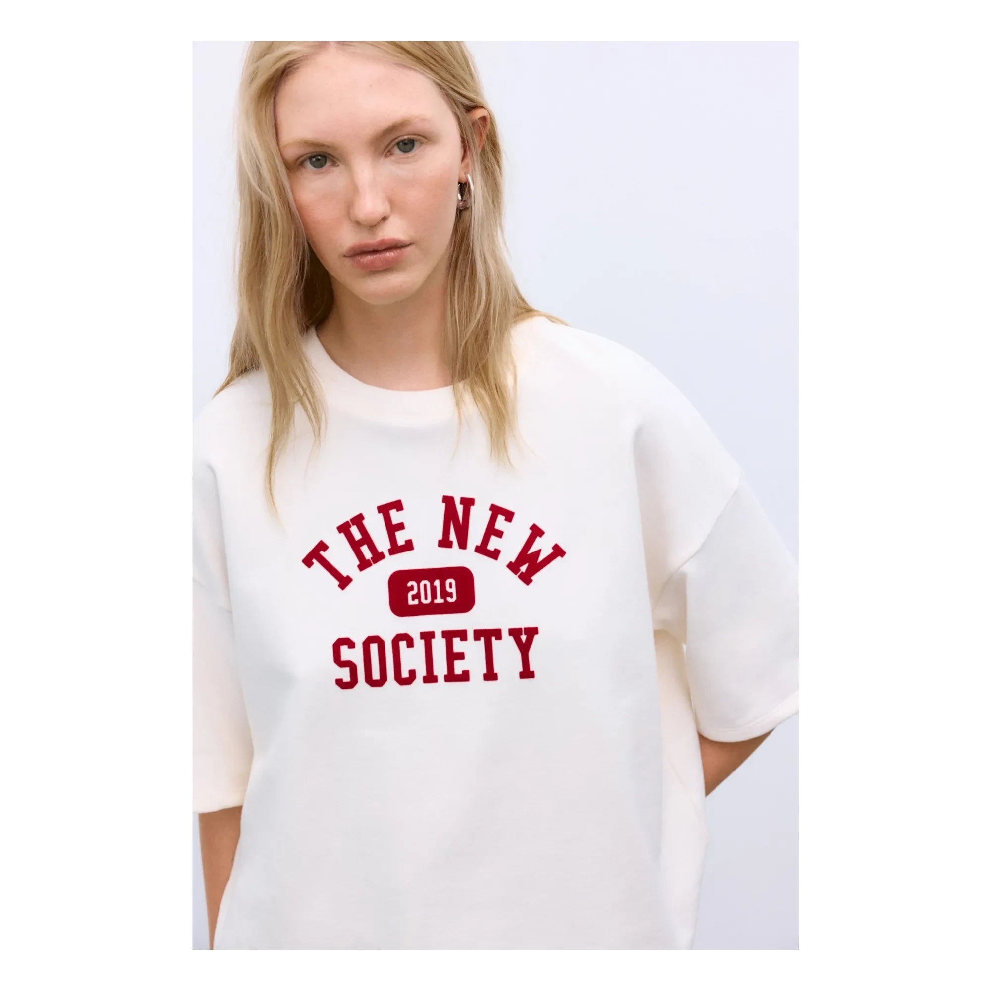 the new society - Ivy Coton Tişört | Beyaz