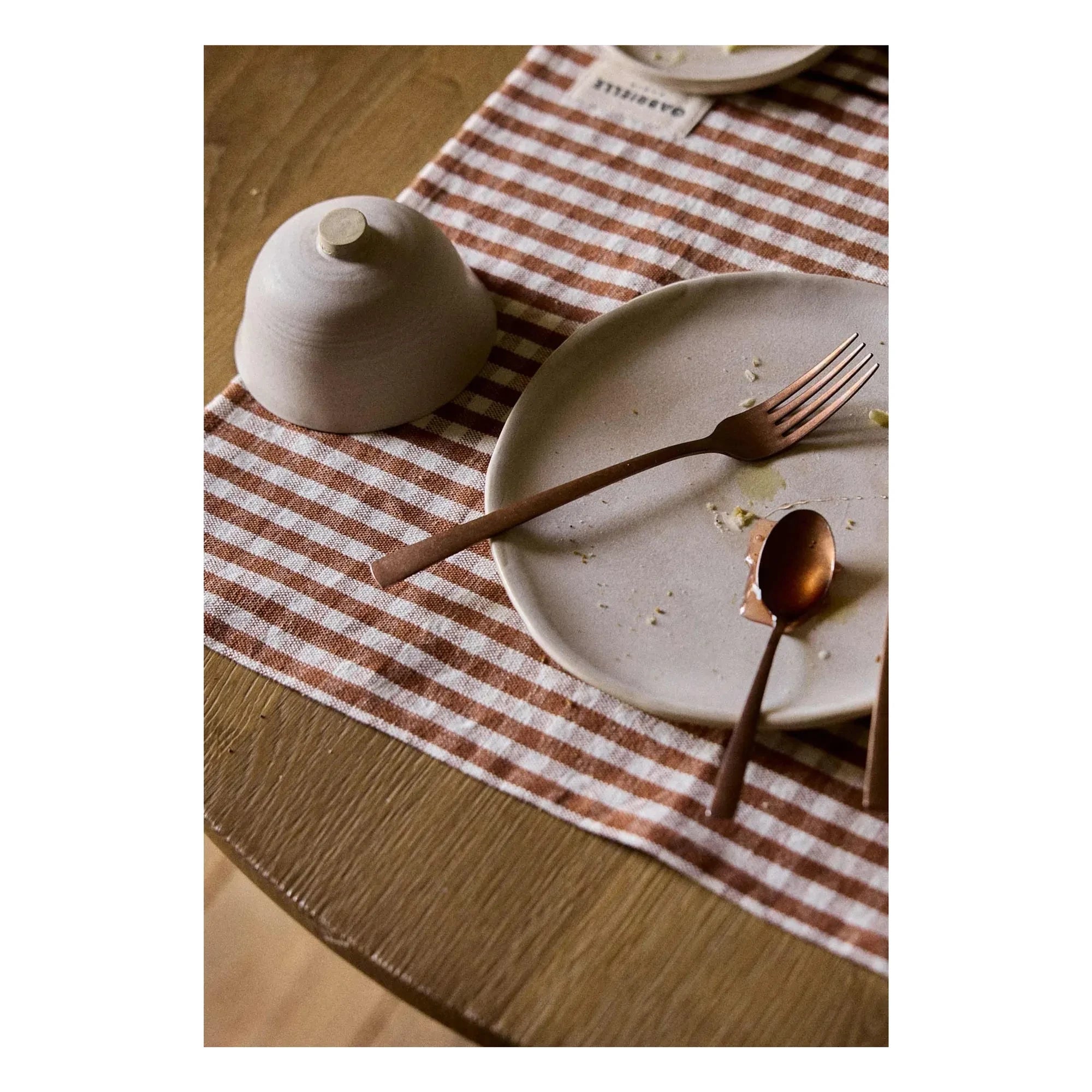 Gabrielle Paris - Gingham Amerikan Servisi Moka | Mocha