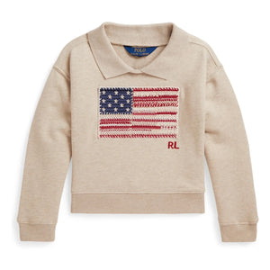 Ralph Lauren - Sweat Polo Amerikan Bayrağı | Kum