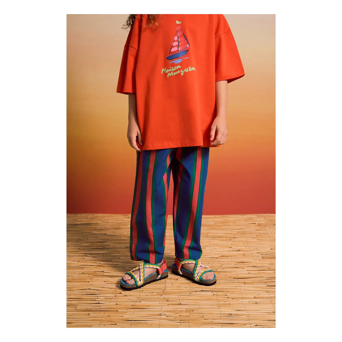 Maison Mangostan - Çizgili Pantolon | Lacivert