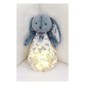 Tartine et Chocolat - Doudou gece lambası Augustin le lapin Toile de Jouy | Mavi