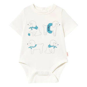 Tinycottons - Poodle Gövde Organik Pamuk | Beyaz