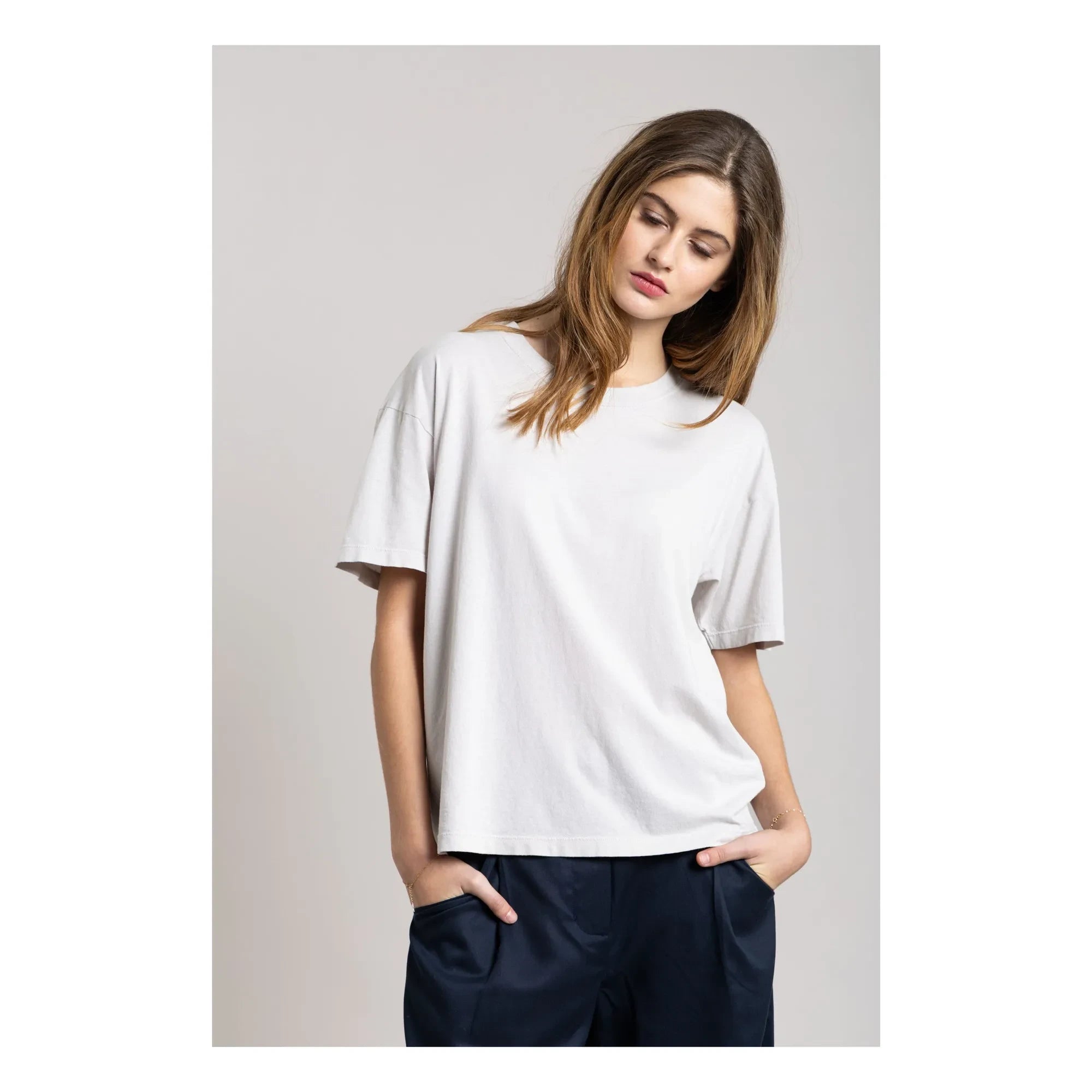 Smallable Woman - Hana organik pamuklu T-shirt | İnci grisi