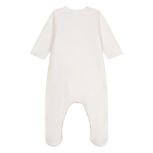 Petit Bateau - Tilk organik pamuk pijama | Ekru