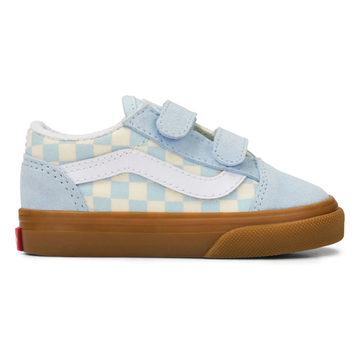 Vans - Scratch Sneakers Old Skool V Gum Check | Soluk mavi