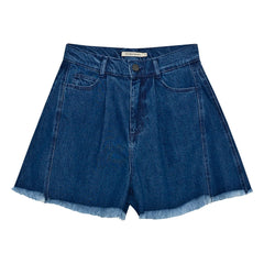 the new society - Kotton Şort | Denim mavisi