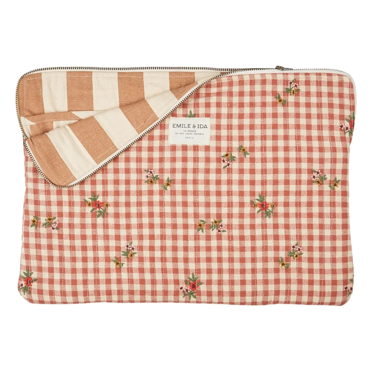 Emile et Ida - Vichy Laptop Kılıfı | Hardal
