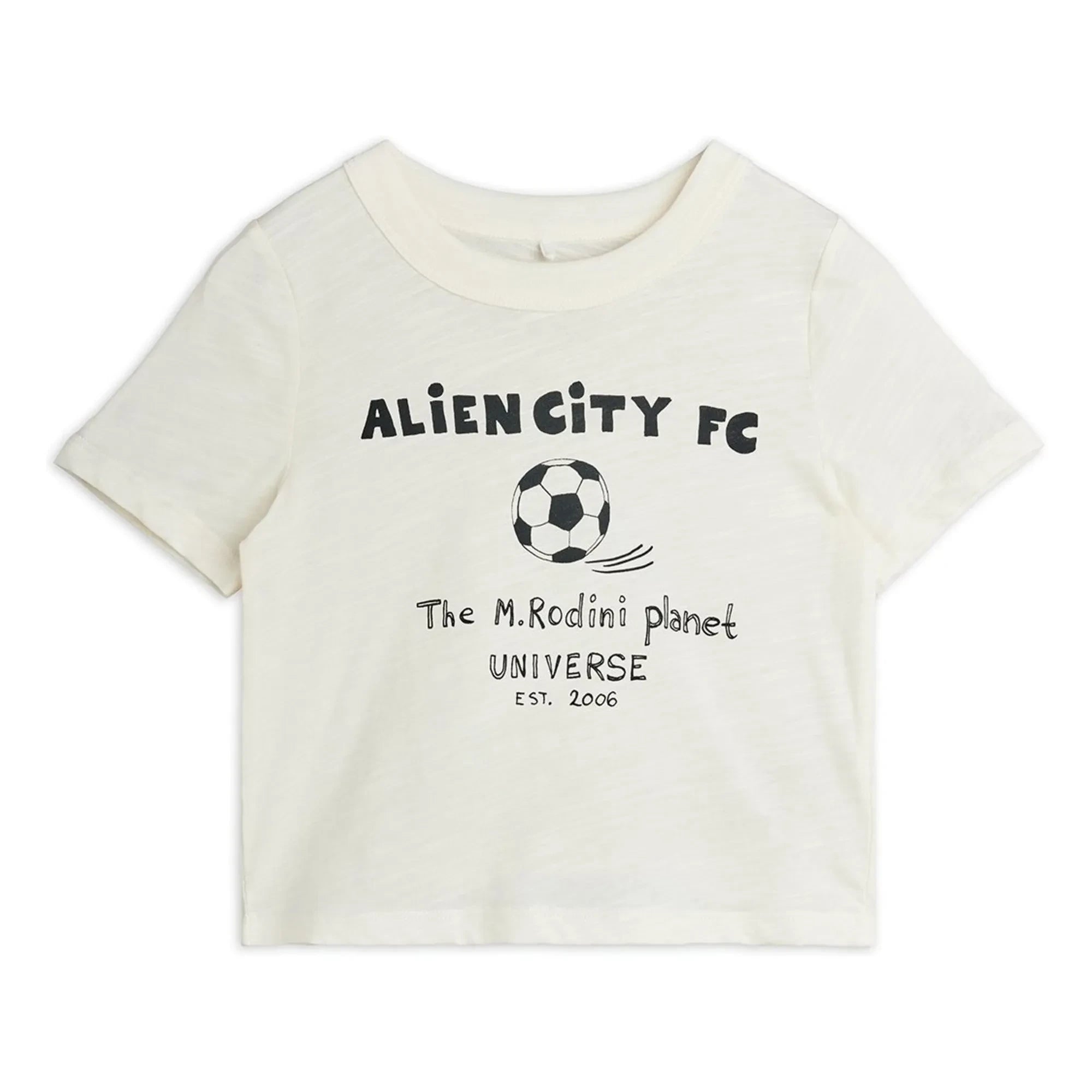 Mini Rodini - Alien City organik pamuk T-shirt | Ekru